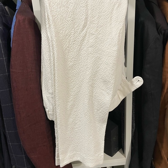SUITSUPPLY White Double Breasted Seersucker Stretch Cotton Suit 40R Retail $799 - Picture 10 of 13